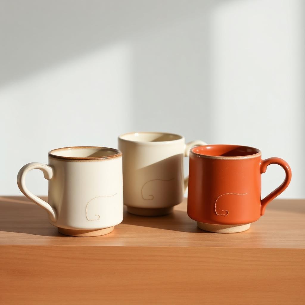 Artisan Ceramic Mug Set (Set of 3)